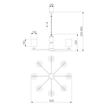 Люстра Eurosvet Caprera Smart 60146/8 Nickel-4