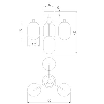 Светильник потолочный Eurosvet Loona 60161/4-4