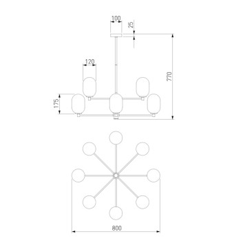 Светильник потолочный Eurosvet Loona 60161/8-3