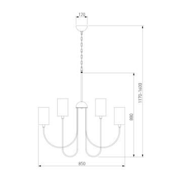 Люстра Eurosvet Abbey Smart 60164/10 Brass-4
