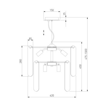 Люстра Eurosvet Claire 60170/8 Smart-5