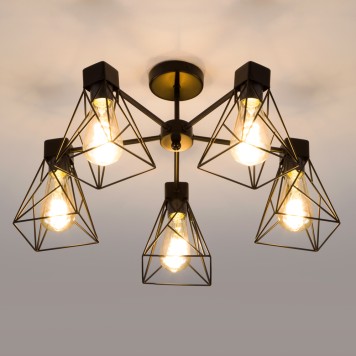 Светильник потолочный Eurosvet Trappola a044747 70107/5 Black-2