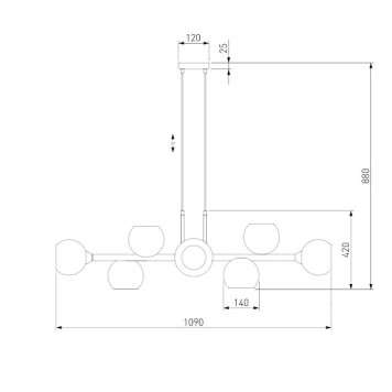 Люстра Eurosvet Roger 70113/8 Amber-3