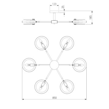 Светильник потолочный Eurosvet Gallo 70121/6 White-1