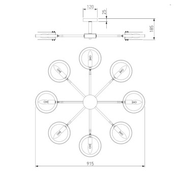 Светильник потолочный Eurosvet Gallo 70121/8 White-1