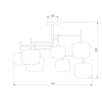 Светильник потолочный Eurosvet Jar 70128/7 Chrome-1