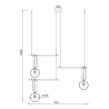 Люстра Eurosvet Riche Smart 70143/3 Black-3