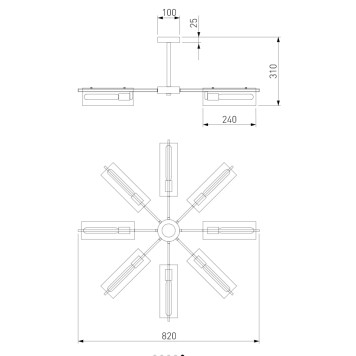 Светильник потолочный Eurosvet Trompeta 70144/8 Chrome-4
