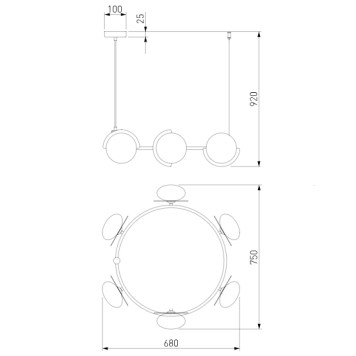 Люстра Eurosvet Moity 70150/6-4