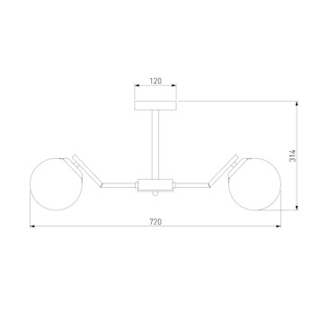 Светильник потолочный Eurosvet Frost 70154/6 Brass-1