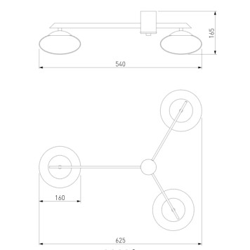 Светильник потолочный Eurosvet Opaline 70220/3 Brass-4