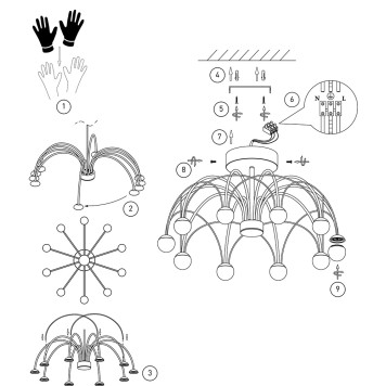 Светильник потолочный Eurosvet Ragno 90031/10 LED-7