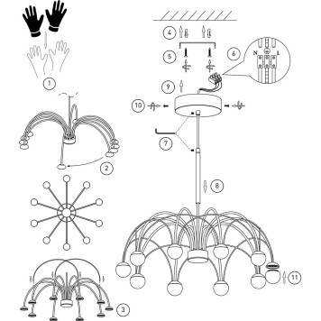 Люстра Eurosvet Ragno 90034/10-6