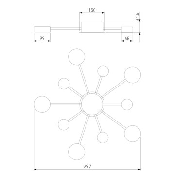 Светильник потолочный Eurosvet Nitrino 90242/10-1