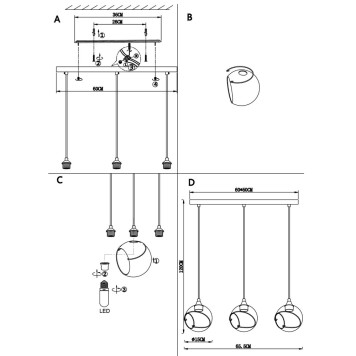 Люстра Evoluce Satturo SLE103143-03-6