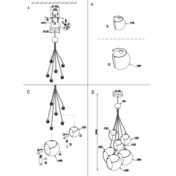 Люстра Evoluce Satturo SLE103143-06-5