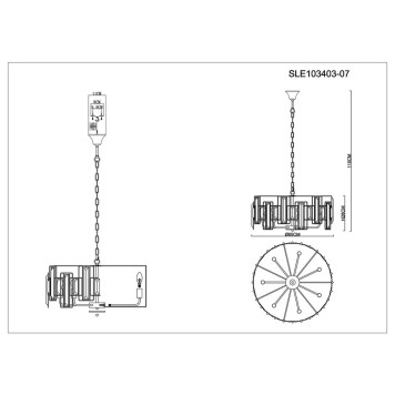 Люстра Evoluce Giano SLE103403-07-2
