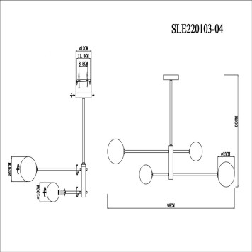 Люстра Evoluce Arcola SLE220103-04-5