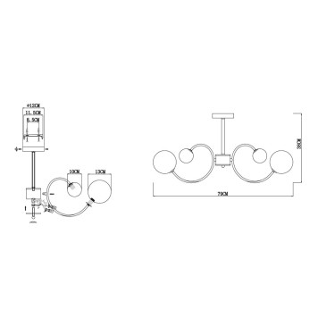 Светильник потолочный Evoluce Formae SLE220912-08-5