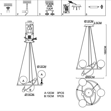 Люстра Evoluce Artu SLE2210-203-04-5