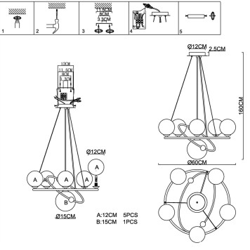 Люстра Evoluce Artu SLE2210-203-06-5