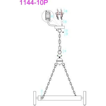 Люстра Favourite Fortezza 1144-10P-4