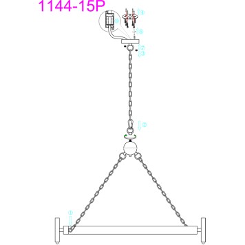 Люстра Favourite Fortezza 1144-15P-4