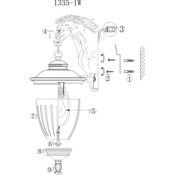 Уличный настенный светильник Favourite Guards 1335-1W-4