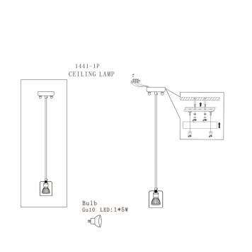 Люстра Favourite Actuel 1441-1P-4