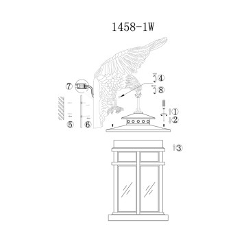 Уличный настенный светильник Favourite Guards 1458-1W-4