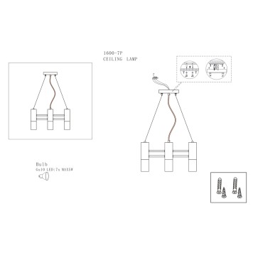 Люстра Favourite Ultra 1600-7P-4