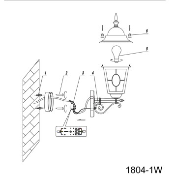 Уличный настенный светильник Favourite Zagreb 1804-1W-3