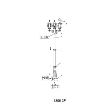 Уличный фонарь Favourite Paris 1806-3F-4