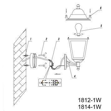 Уличный настенный светильник Favourite Leon 1812-1W-4