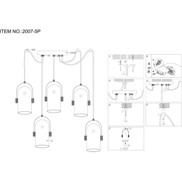 Люстра Favourite Ampolla 2007-5P-3