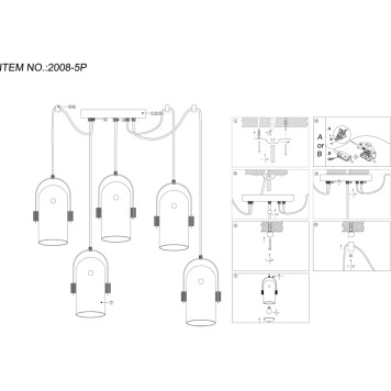 Люстра Favourite Ampolla 2008-5P-3