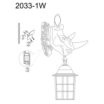 Уличный настенный светильник Favourite Hunt 2033-1W-2