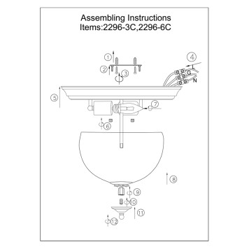 Светильник потолочный Favourite Orientalium 2296-6C-4
