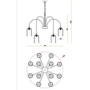 Люстра Favourite Duke 2969-12P-2