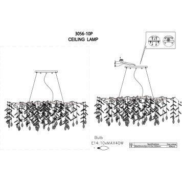 Люстра Favourite Brillo 3056-10P-1