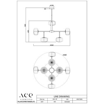 Люстра Favourite Malinconia 4051-8P-6