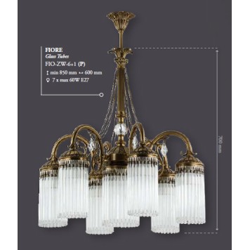 Люстра Kutek Fiore FIO-ZW-6+1(P)-4