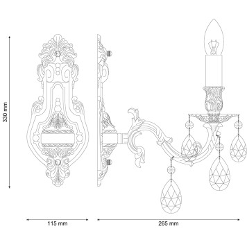 Бра Lucia Tucci Firenze W141.1 coffe gold-1