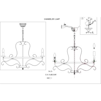 Люстра F-Promo Palermo 2162-9P-4