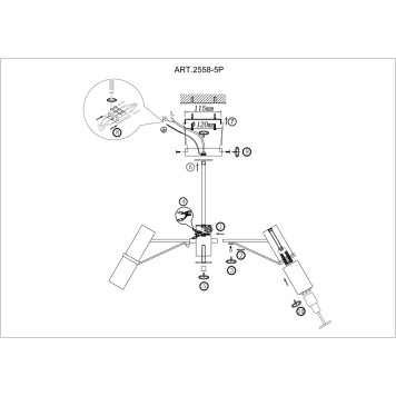 Светильник потолочный F-Promo Viator 2558-5P - мятая коробка-7