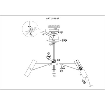 Светильник потолочный F-Promo Viator 2559-8P-7