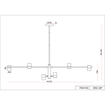 Люстра F-Promo Chart 3092-10P-4