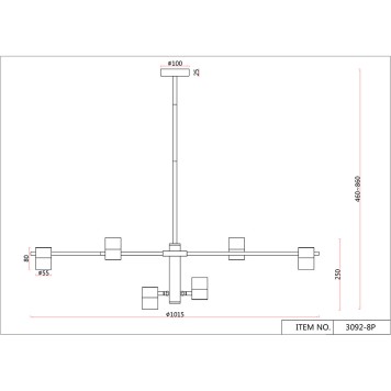 Люстра F-Promo Chart 3092-8P-4
