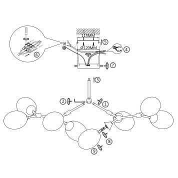 Светильник потолочный F-Promo Ovo 4083-8P-7