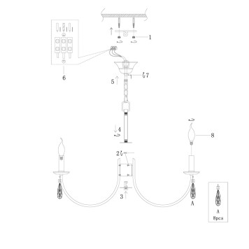 Люстра Freya Forte FR1006PL-08G-4